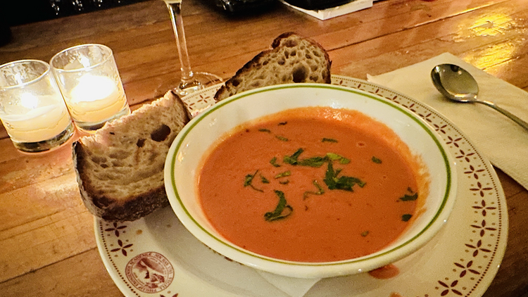 Tomato soup  (Domino Wine Bar )