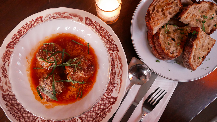 Meatballs & bread  (Pinkerton Wine Bar)