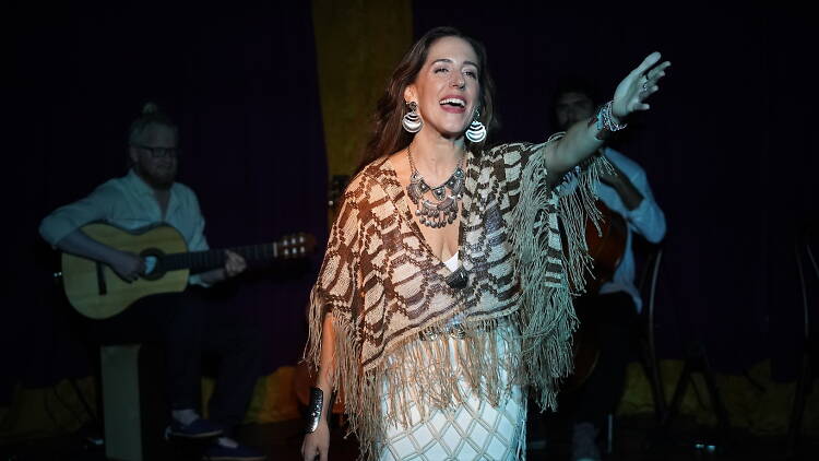 Florencia Iriondo in the 2023 production of SOUTH at SoHo Playhouse