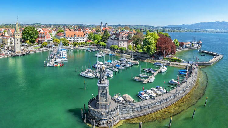 Harbor,On,Lake,Constance,In,Lindau,,Bavaria,,Germany