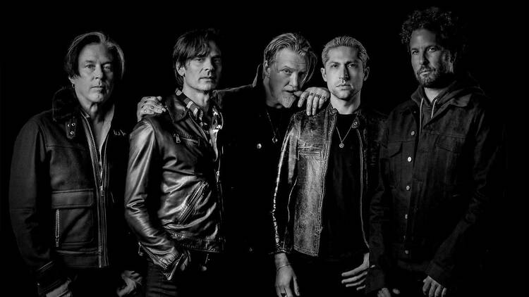 black and white picture of queens of the stone age