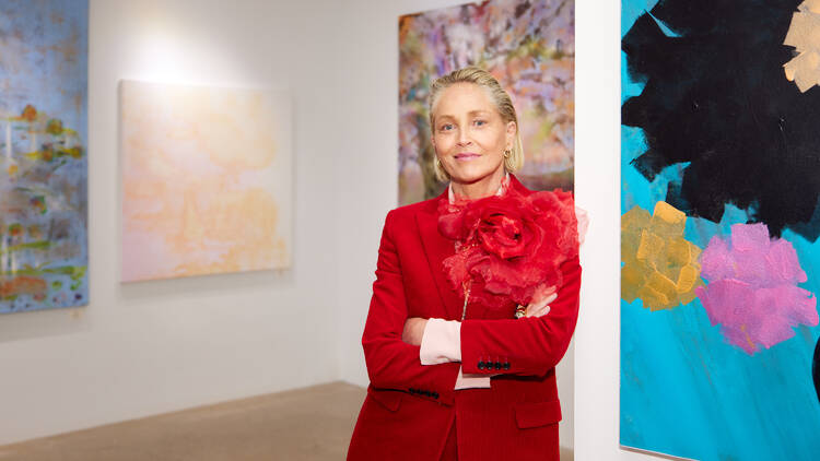 Sharon Stone at the C. Parker Gallery