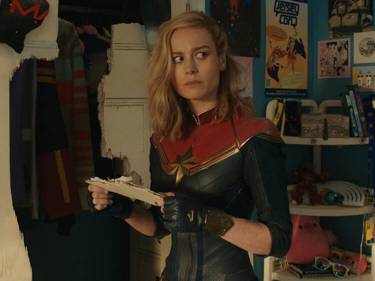 Brie Larson as Captain Marvel/Carol Danvers in Marvel Studios' THE MARVELS. Photo courtesy of Marvel Studios. © 2023 MARVEL.