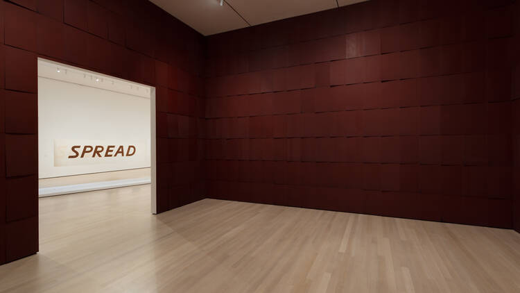 Installation view of ED RUSCHA / NOW THEN, on view at The Museum of Modern Art