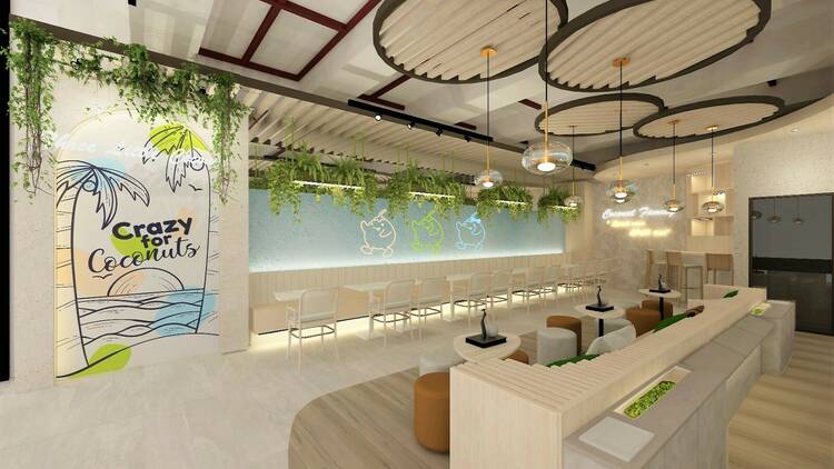 Three Little Coconut cafe in Singapore by Mr Coconut