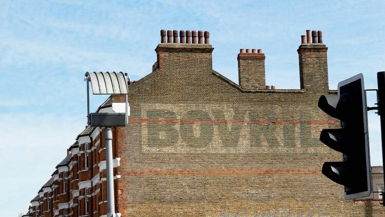 Bovril advert, faded, in London