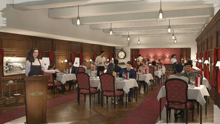 CGI image of the LNER 1923 pop-up restaurant 