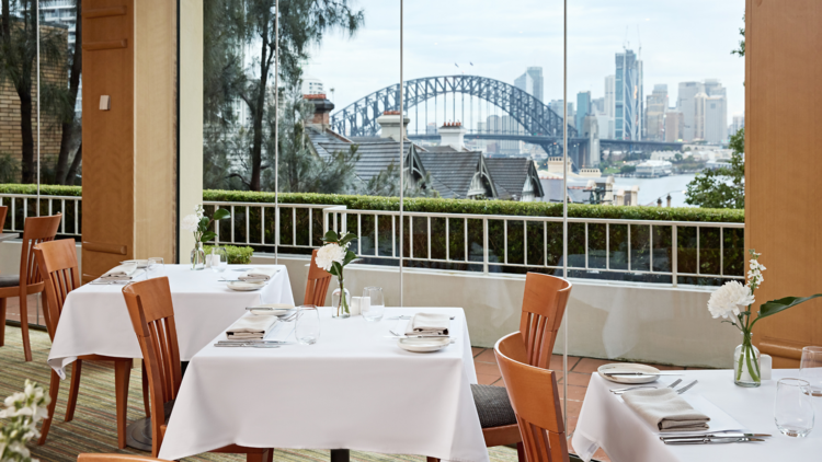 Harbour front dining room