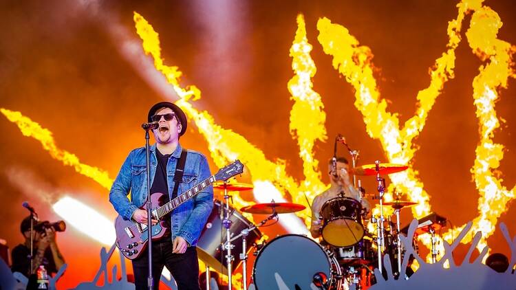 Fall Out Boy performing live
