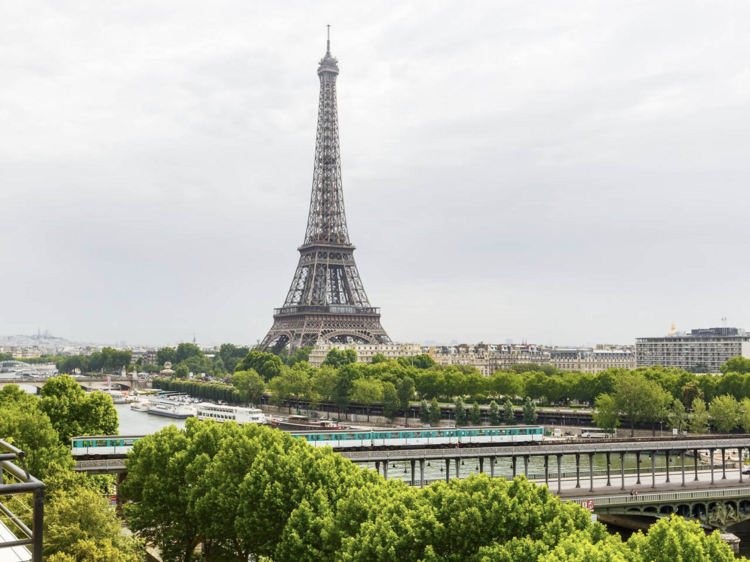 An art deco apartment with Eiffel Tower views
