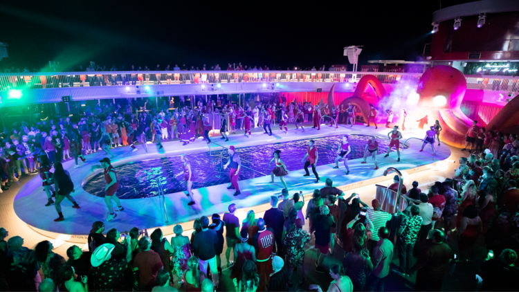 A cruise ship party