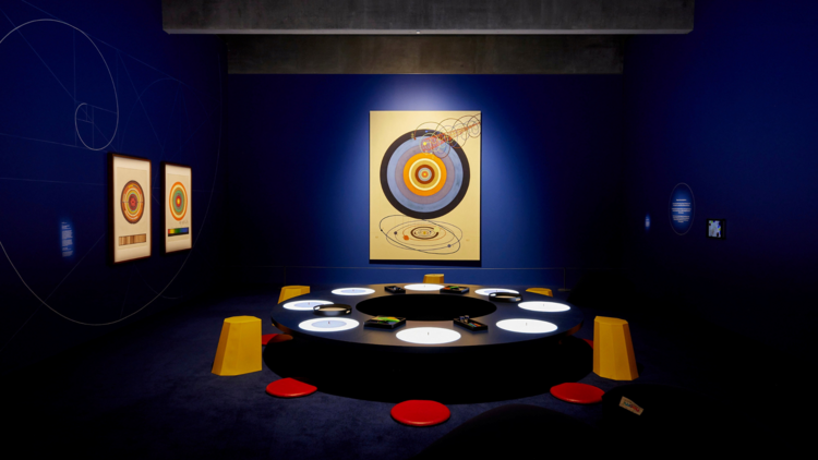 Installation view of 'Point and Line to Plane', created by artist Desmond Lazaro, within the 'Kandinsky' exhibition