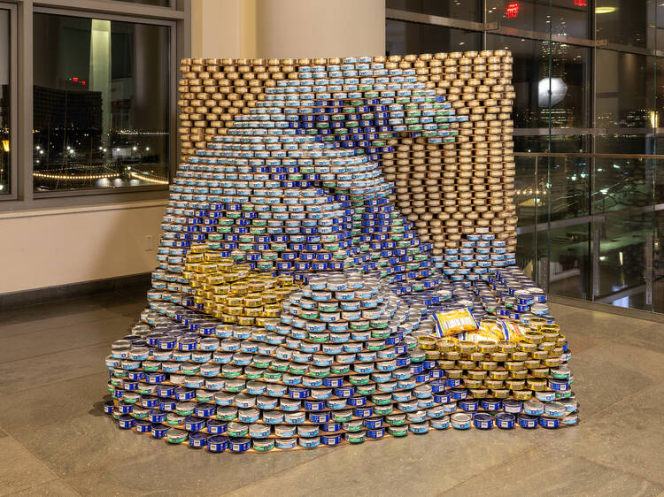 Check out the art at Canstruction