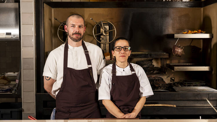 Chefs posing for the camera at Beso.