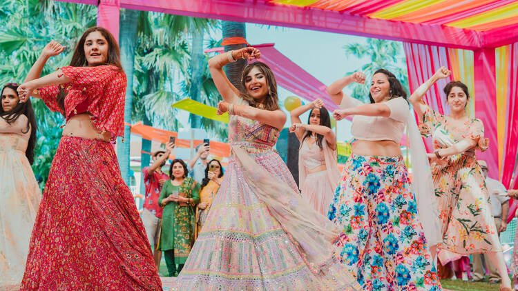 Dancers at Diwali celebrations