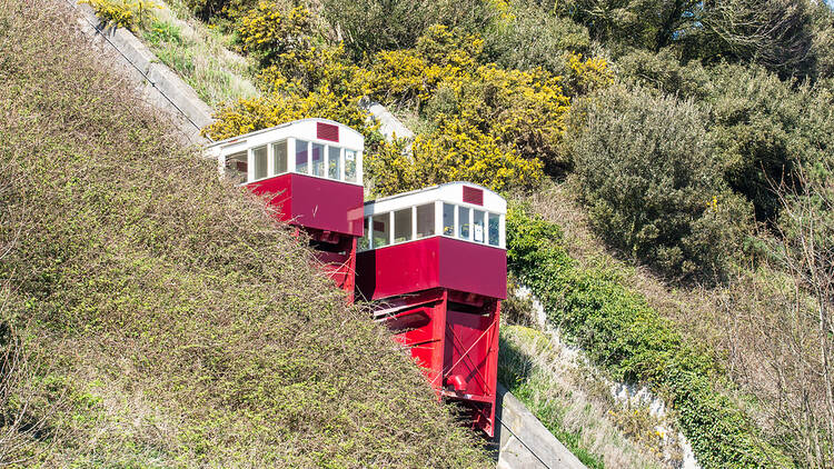 Funicular railway in Folkestone, Kent