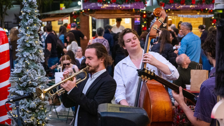 Musicians at Christmas night market