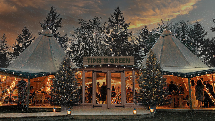 Tipis on the green