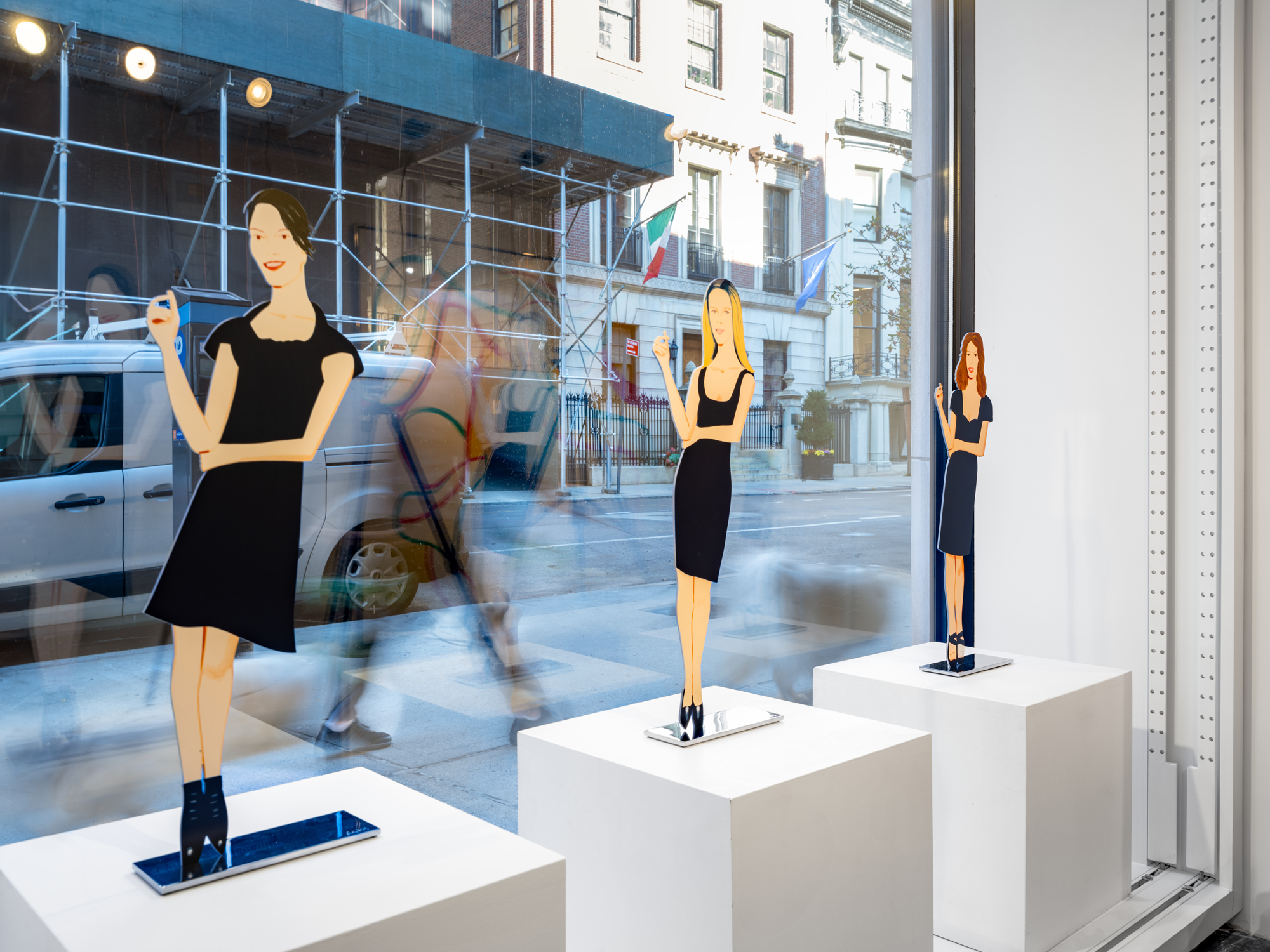 Alex Katz (3), (L-R) Black Dress 7 (Carmen), Black Dress 6 (Yvonne), Black Dress 2 (Cecily), 2018