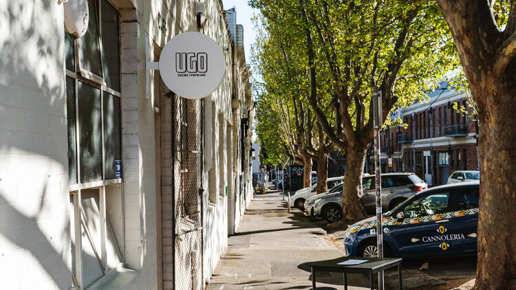Street view of UGO Cucina Popolare's Fitzroy pop-up store.