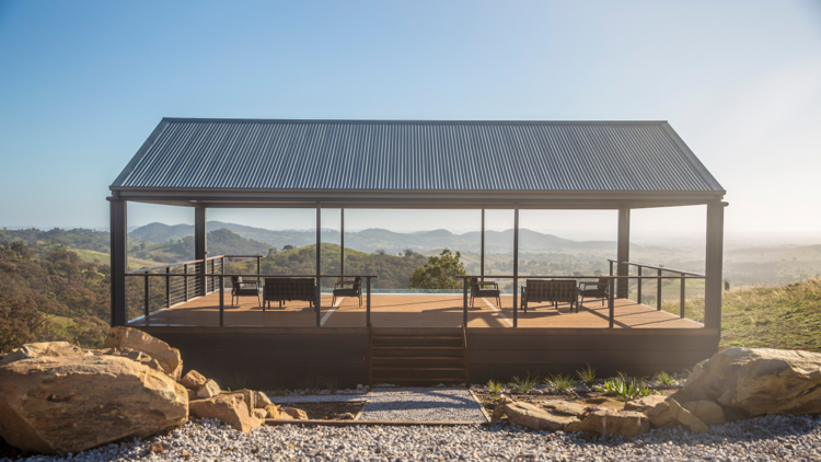 yoga deck at sierra escape mudgee