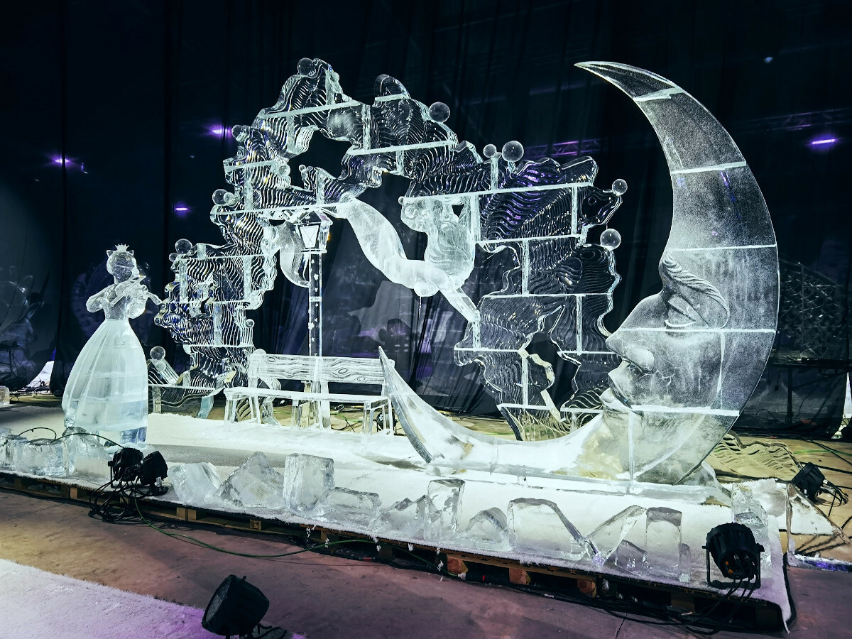 Exposición esculturas de hielo