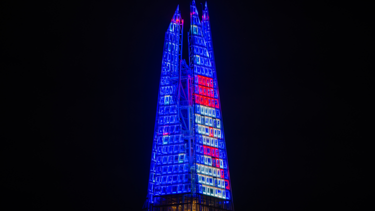 The Shard Christmas light display