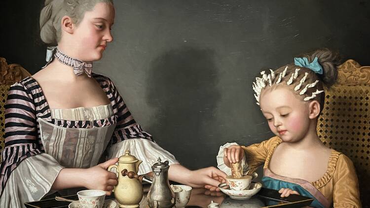Jean-Etienne Liotard, 'The Lavergne Family Breakfast', 1754 (detail) © The National Gallery, London. Photo by Eddy Frankel
