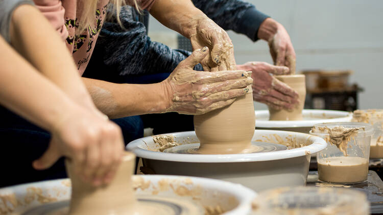 Wheel-throwing pottery workshop