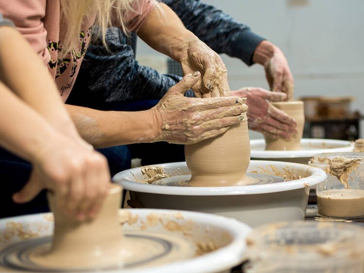 Wheel-throwing pottery workshop