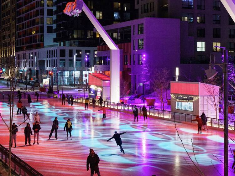 The biggest outdoor skating rink in downtown Montreal is open!