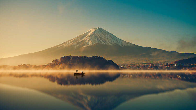 Mount Fuji San at Lake Kawaguchiko in Japan