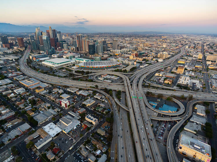 The 10 freeway in Downtown L.A. is open again