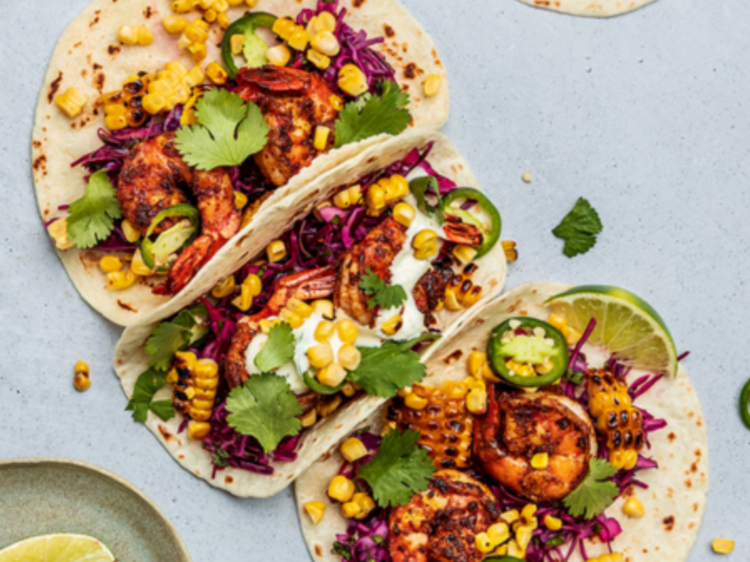 The exotic explorer: Fiery prawn tacos