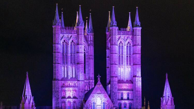 Lincoln Cathedral at Christmastime