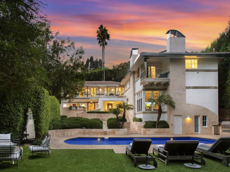 A private six-bedroom mansion in Beverley Hills