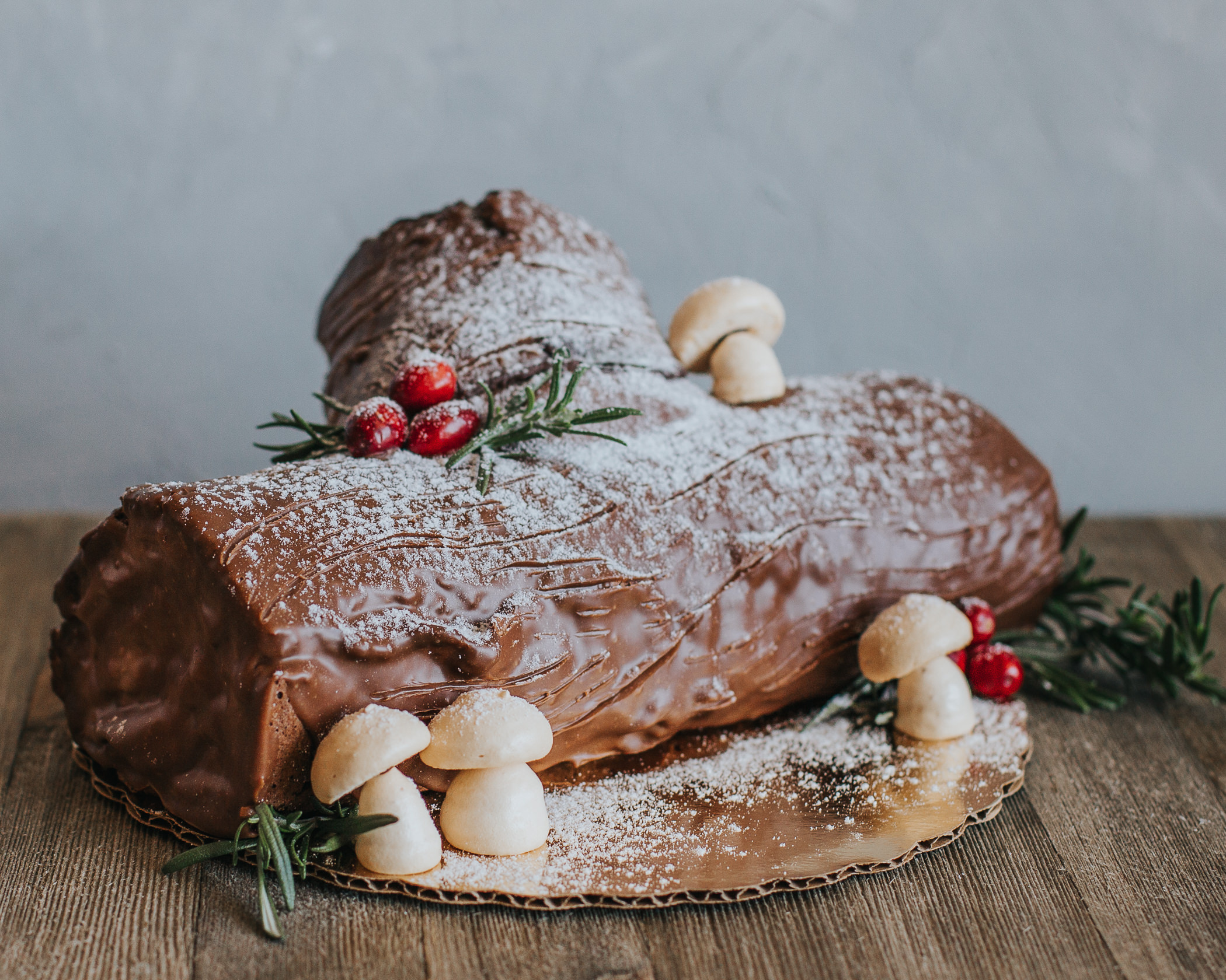 Add some 'Ho Ho' to the holiday with a mini Buche de Noel