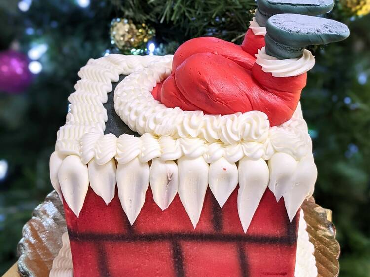 Santa Down The Chimney Cake