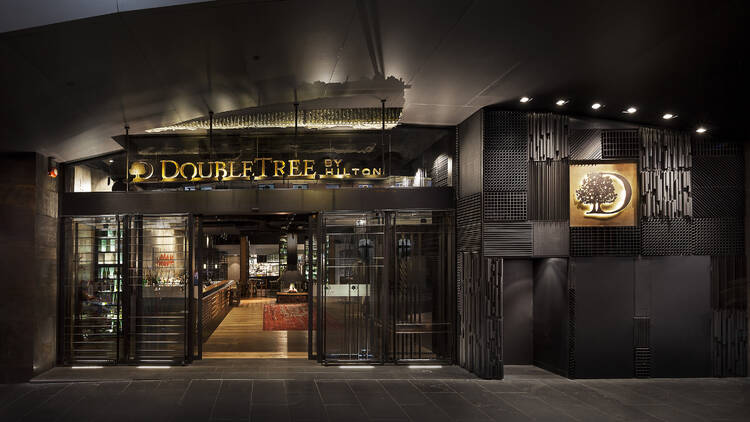 The entrance to DoubleTree by Hilton Melbourne.