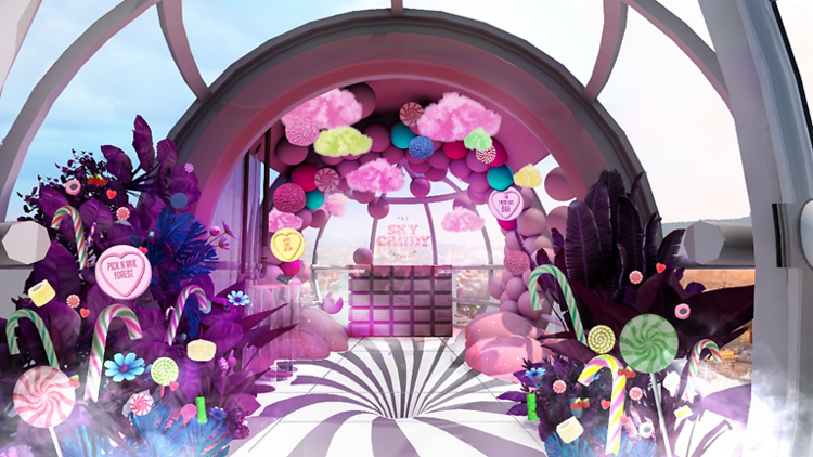 CGI render of the Sky Candy Emporium on the London Eye 