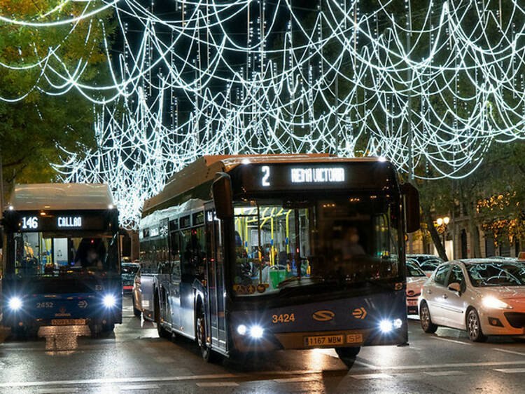 Estos son los horarios para los autobuses en Madrid durante Navidad y Año Nuevo