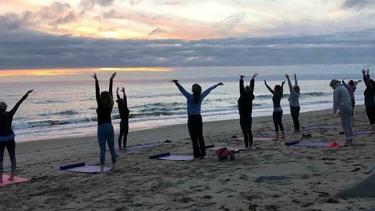 Yoga on the beach  (Photograph: Sunset Bay )