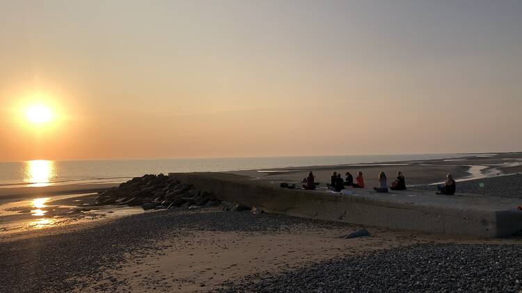 Yoga on the beach  (Photograph: Sunset Bay )