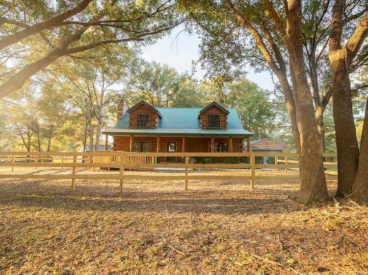 The log cabin in Live Oak