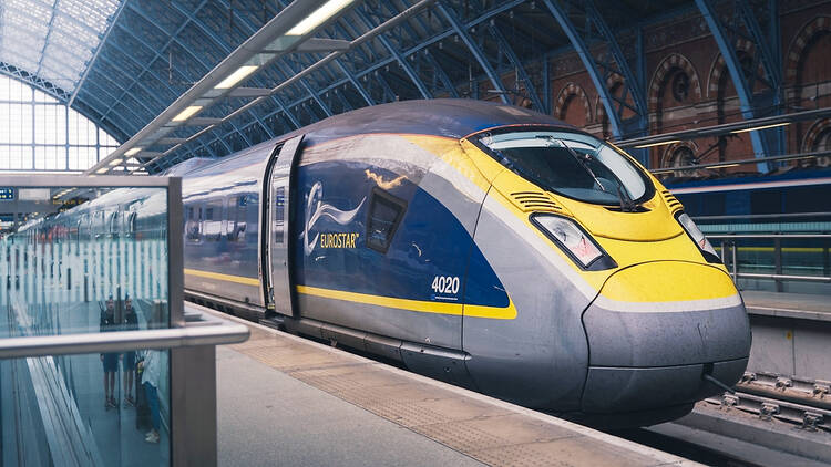 Eurostar train in St Pancras