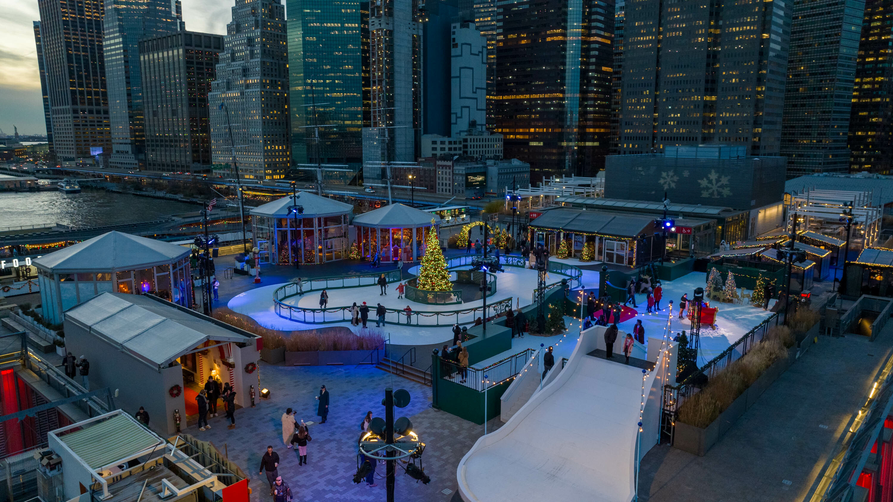 Disney's The Santa Clauses' Winter Wonderland has transformed NYC's Pier 17