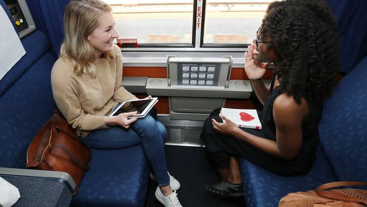 A roomette on the Amtrak Auto train