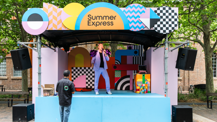 colourful stage at south eveleigh summer express