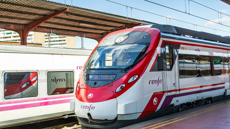 Renfe train in Madrid station