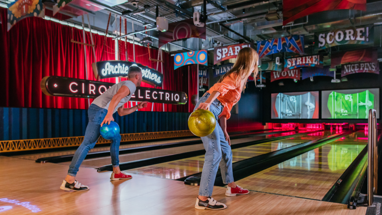 A bowling alley